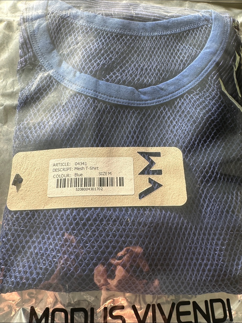 Modus Vivendi Men's Blue Mesh Short-Sleeve Tee